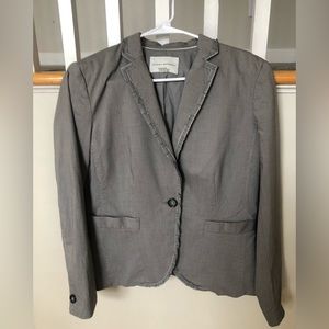 Banana Republic Blazer Grey with Ruffle detail - size 10